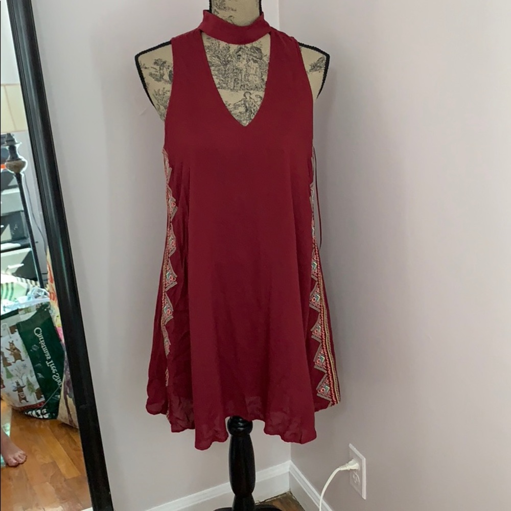 Cranberry shift dress